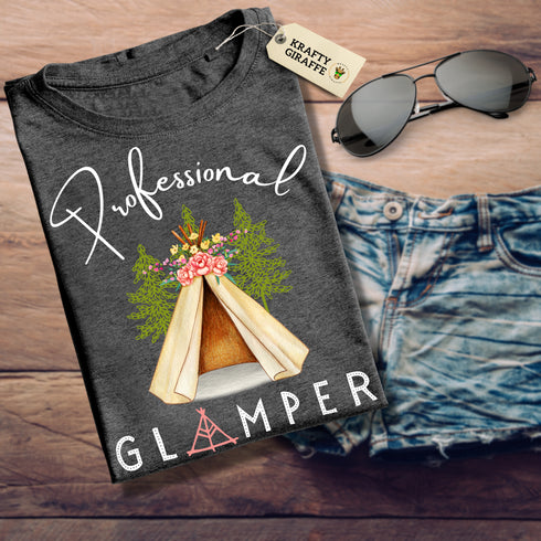 Professional Glamper Crewneck T-Shirt-Unisex
